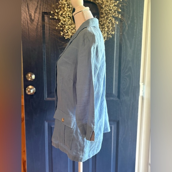 Paraphrase Denim Blue Button-Up Blazer size 14 - Picture 9 of 13